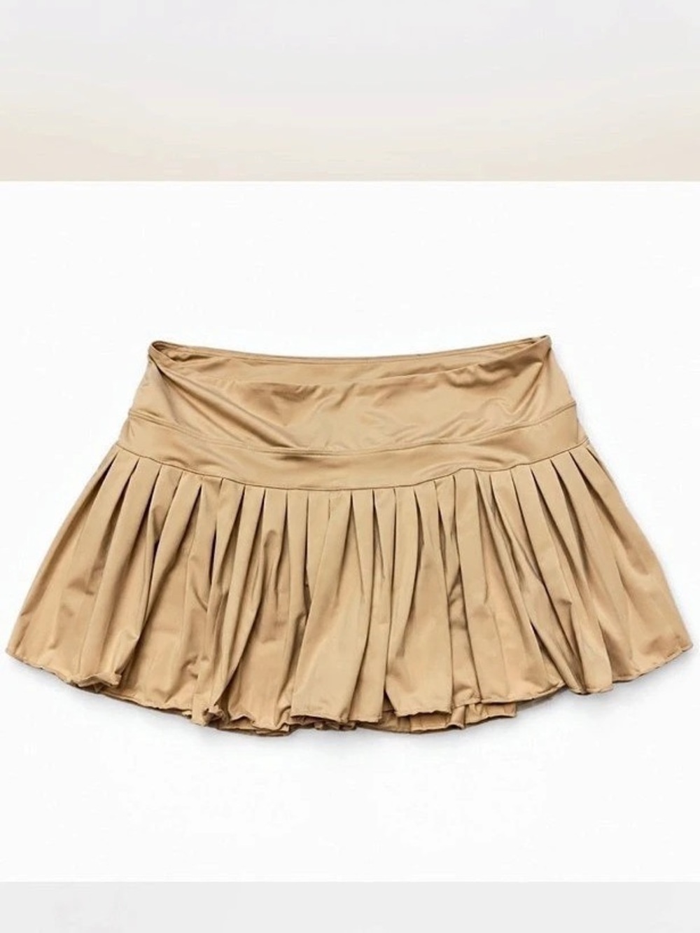 Goldhinge Pleated Mini Skirt in Brown Like New